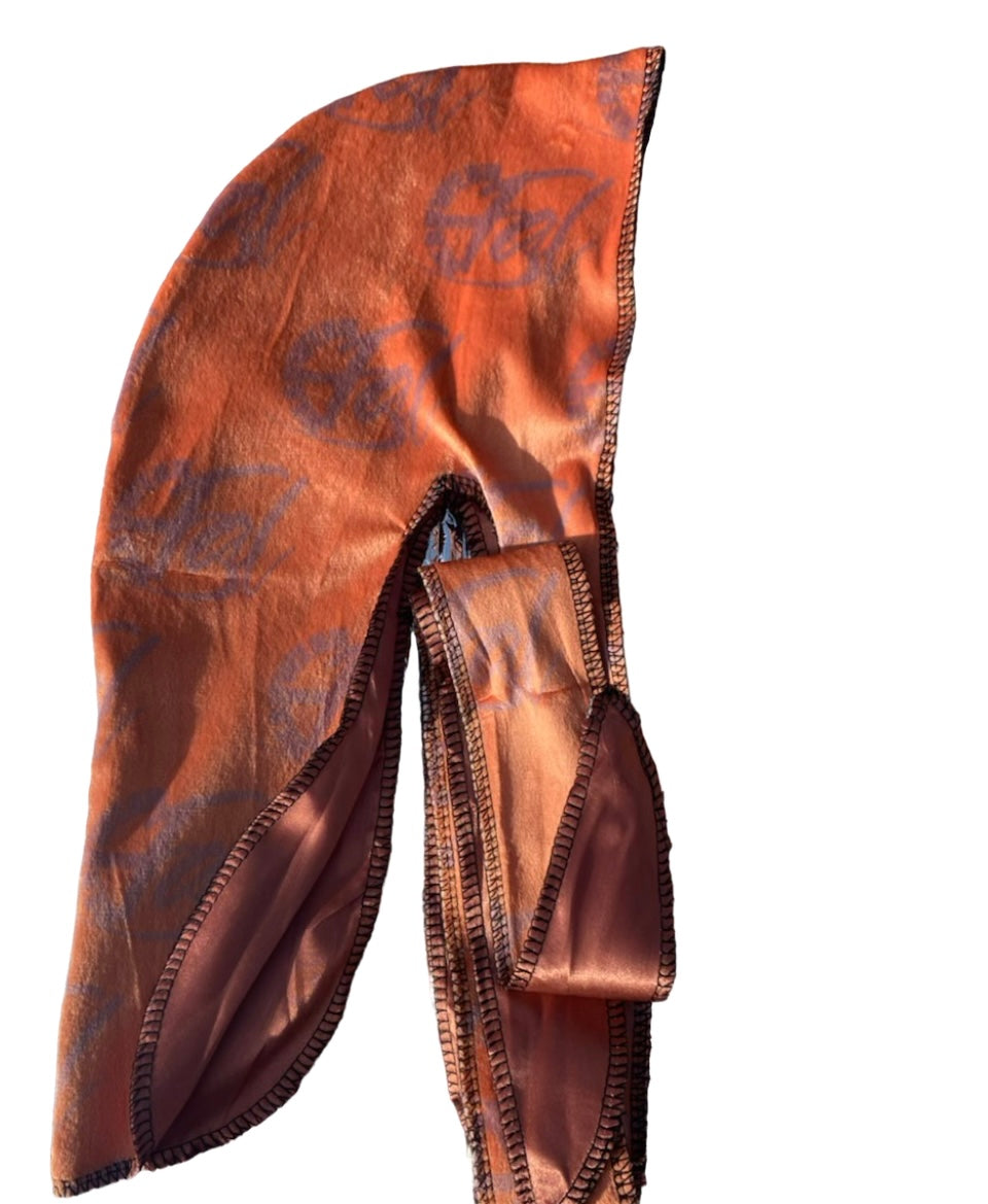 Copper velvet kid durag