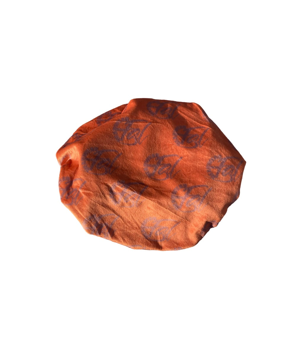 Copper velvet kid bonnet