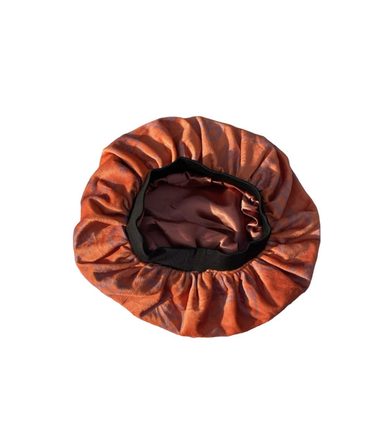 Copper velvet kid bonnet