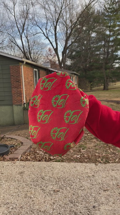 Red velvet kid bonnet