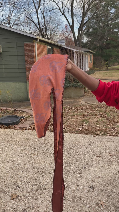 Copper velvet kid durag