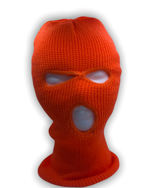 Orange ski mask