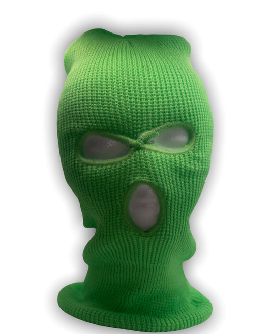 Green ski mask