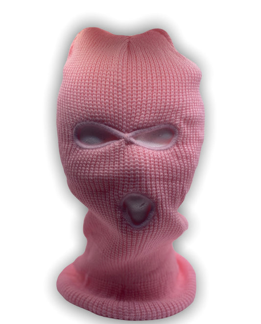 Pink ski mask